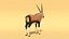 3D gemsbok oryx gazelle nature