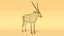 3D gemsbok oryx gazelle nature
