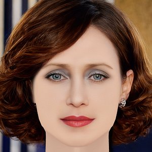 Vera Farmiga Head - No Hair - Low poly head 3D model