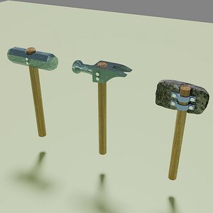 3D model Hammer tools of different types