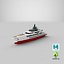 3D yacht ship vessel model