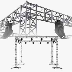Stage Truss System With Spotlights model
