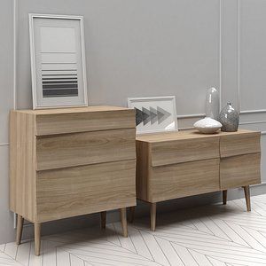 Muuto Reflect Sideboard small + Drawer + decors