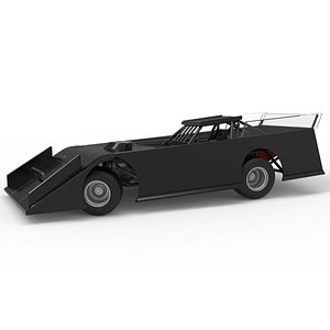Wedge Dirt Late model while turning Scale 1 to 25 3D model