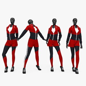 female fitness sport suit 3D