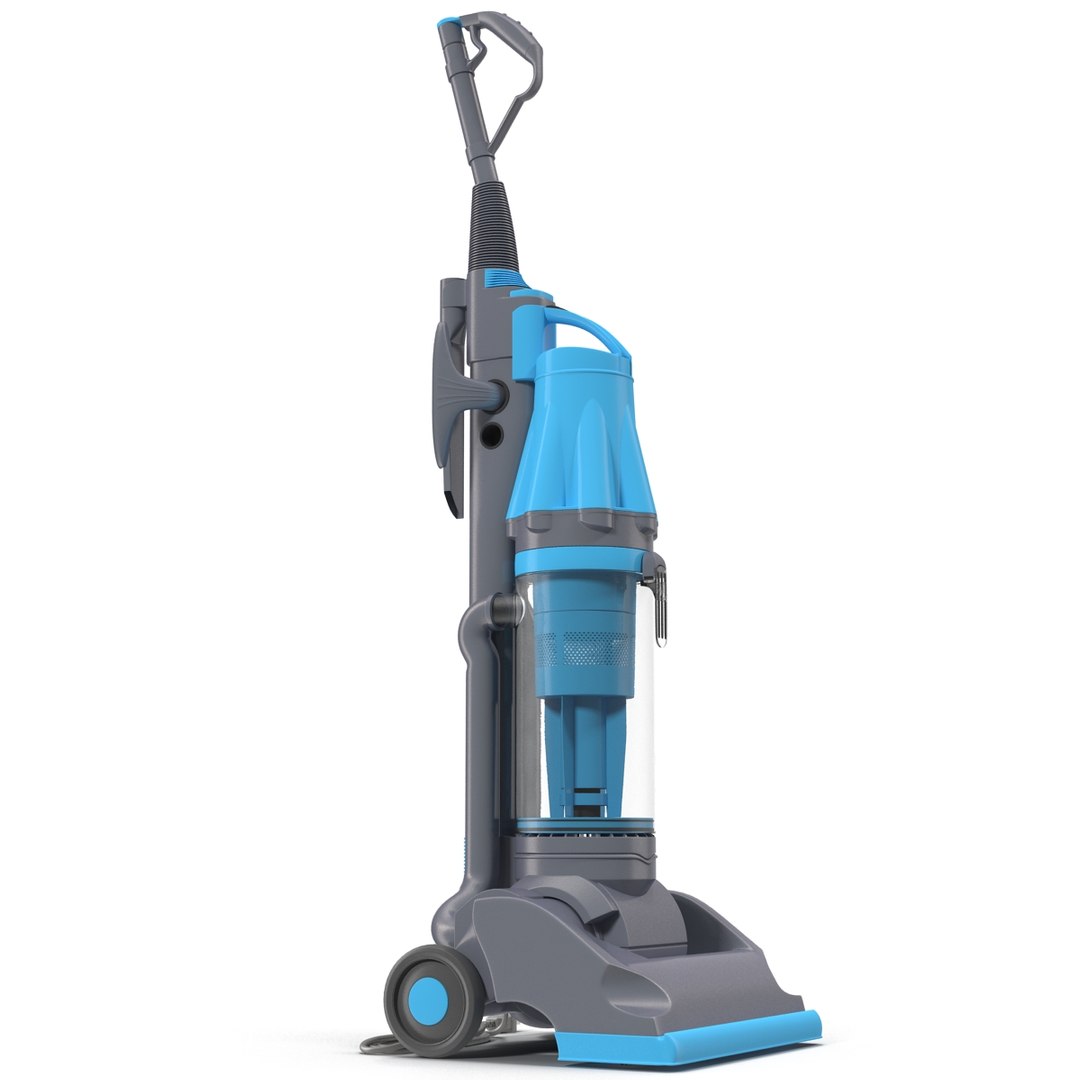 Upright Hoover Blue 3D model preview
