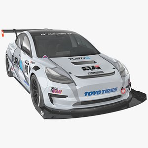 Tesla Model 3 Race Car Simple Interior