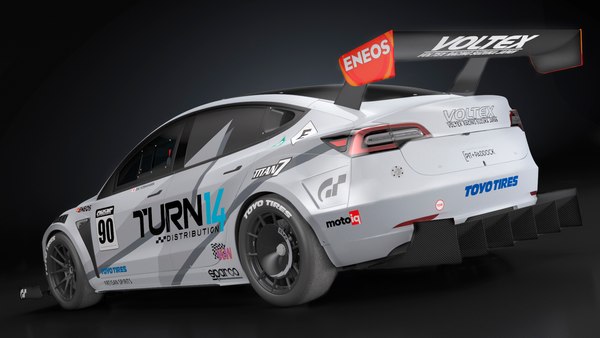 Tesla Model 3 Race Car 심플한 인테리어 3D 모델 - TurboSquid 2157061