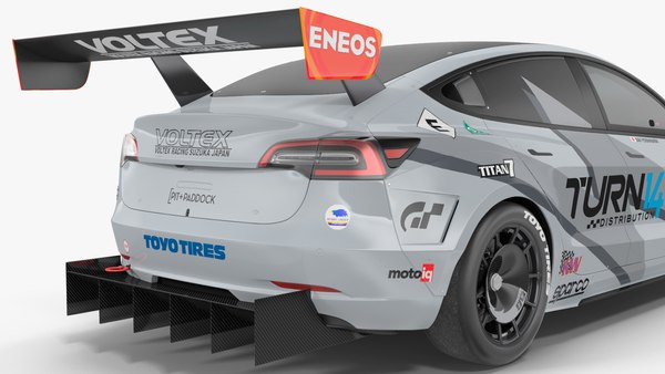 Tesla Model 3 Race Car 심플한 인테리어 3D 모델 - TurboSquid 2157061