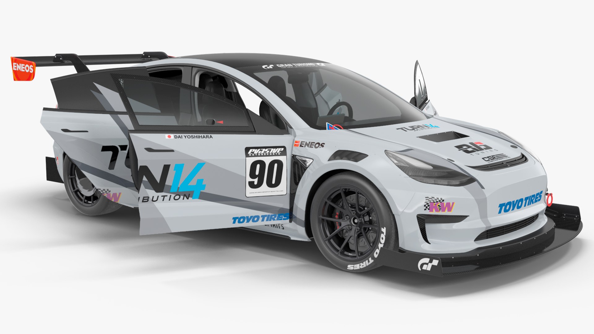 Tesla Model 3 Race Car Simple Interior 3D model TurboSquid 2157061