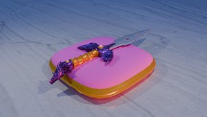 Purple dragon dagger 3D