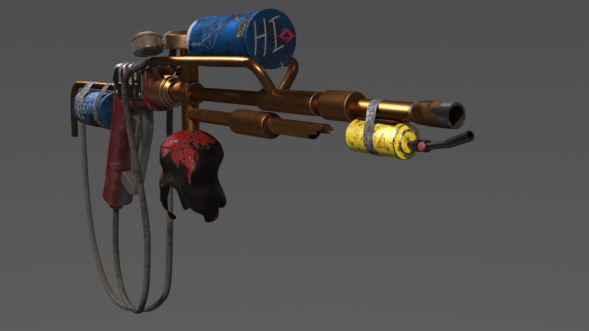 Flamethrower Flame 3D Model - TurboSquid 1203769