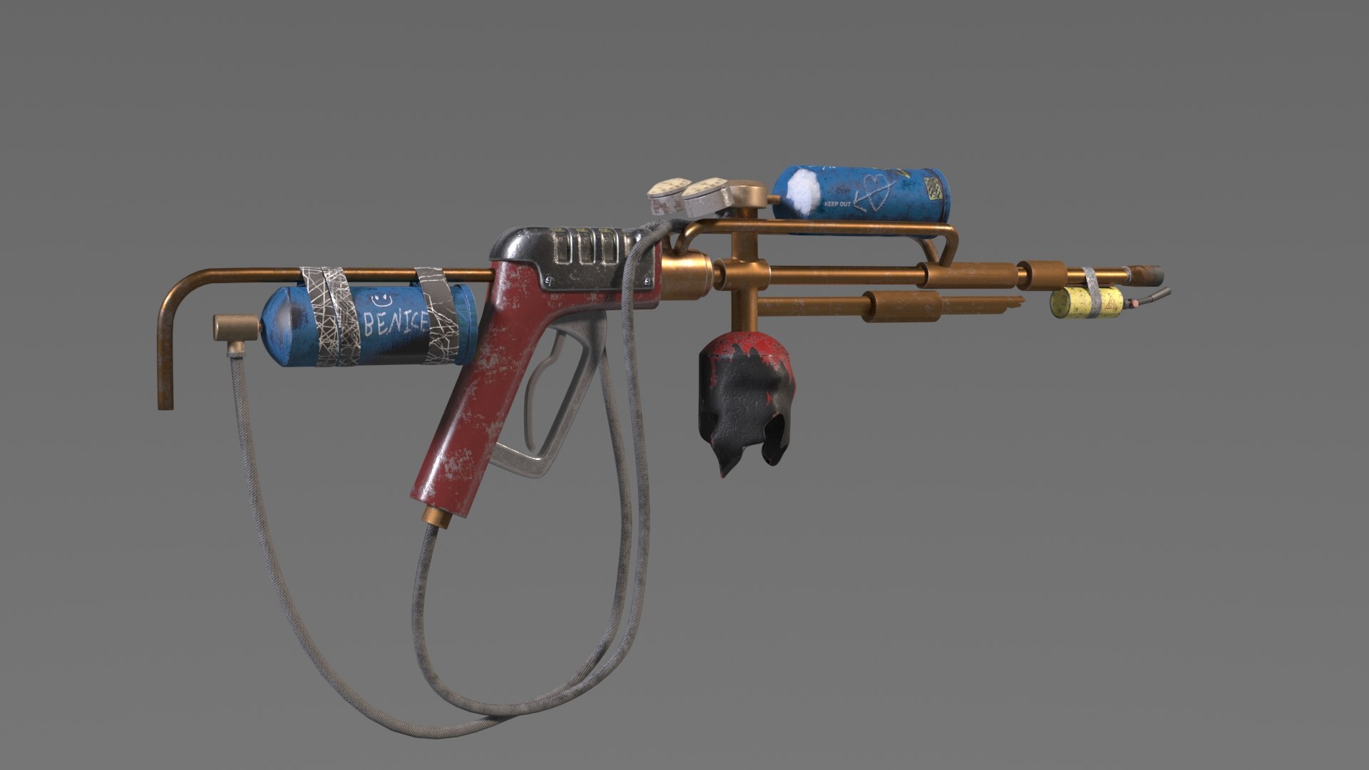 Flamethrower Flame 3D Model - TurboSquid 1203769