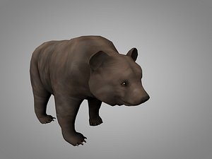 3D grizzly bear