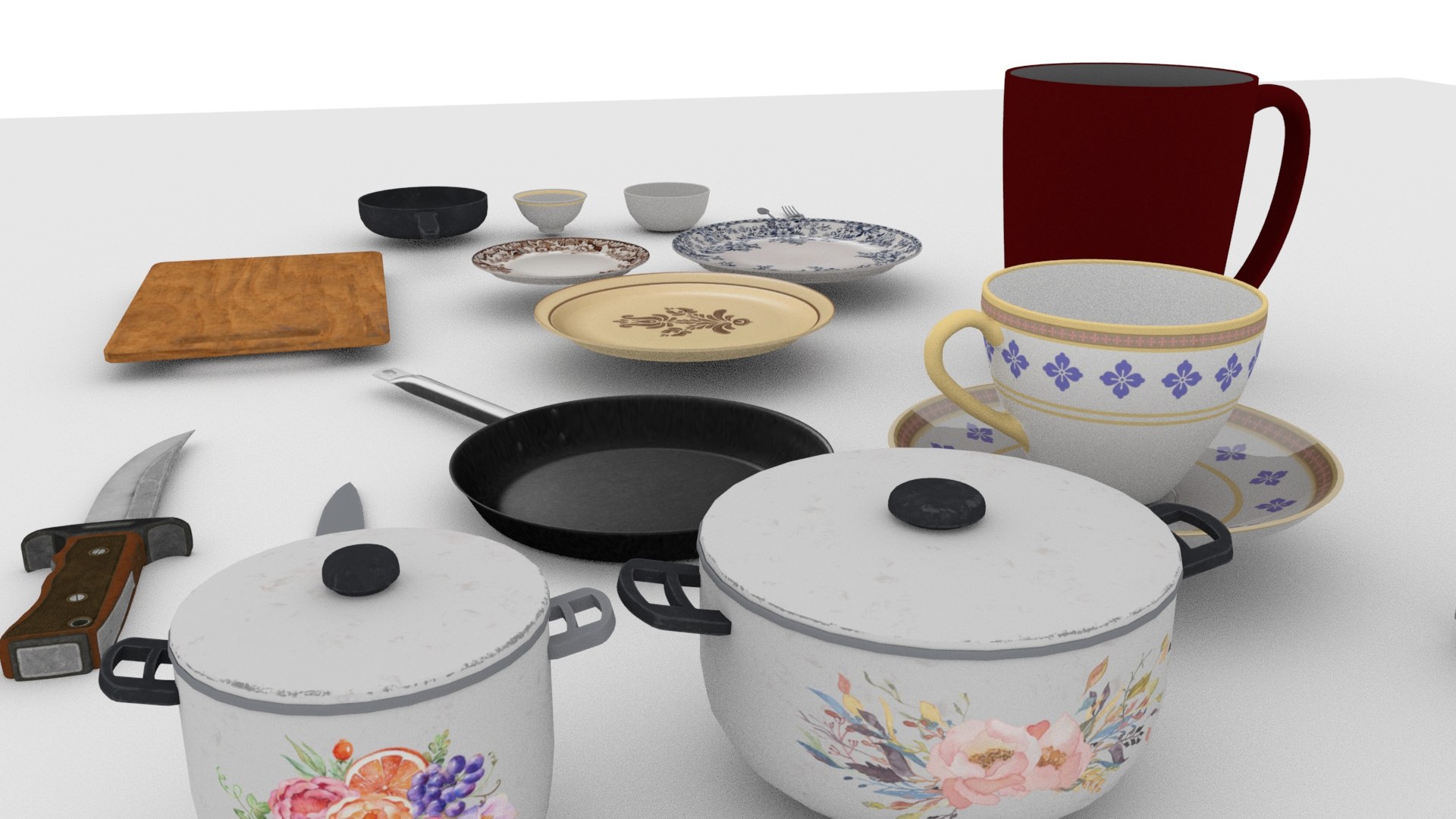 Realistic Kitchen Props Pack PBR Cookware  Tableware Set 3D model https://p.turbosquid.com/ts-thumb/Xp/Dxu1ao/iS/shot3/jpg/1775919798/1920x1080/fit_q87/92b680cfd87e6e0d1d549b701cfea29c2ffed182/shot3.jpg