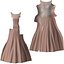 Female Front Slit Sleeveless Coral Evening Gown