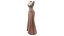 Female Front Slit Sleeveless Coral Evening Gown