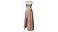 Female Front Slit Sleeveless Coral Evening Gown