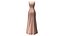 Female Front Slit Sleeveless Coral Evening Gown