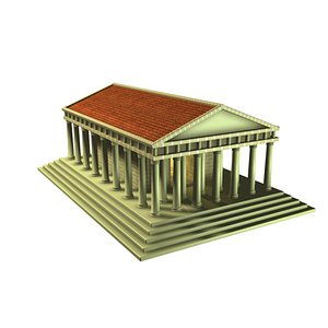 3d typical roman temple