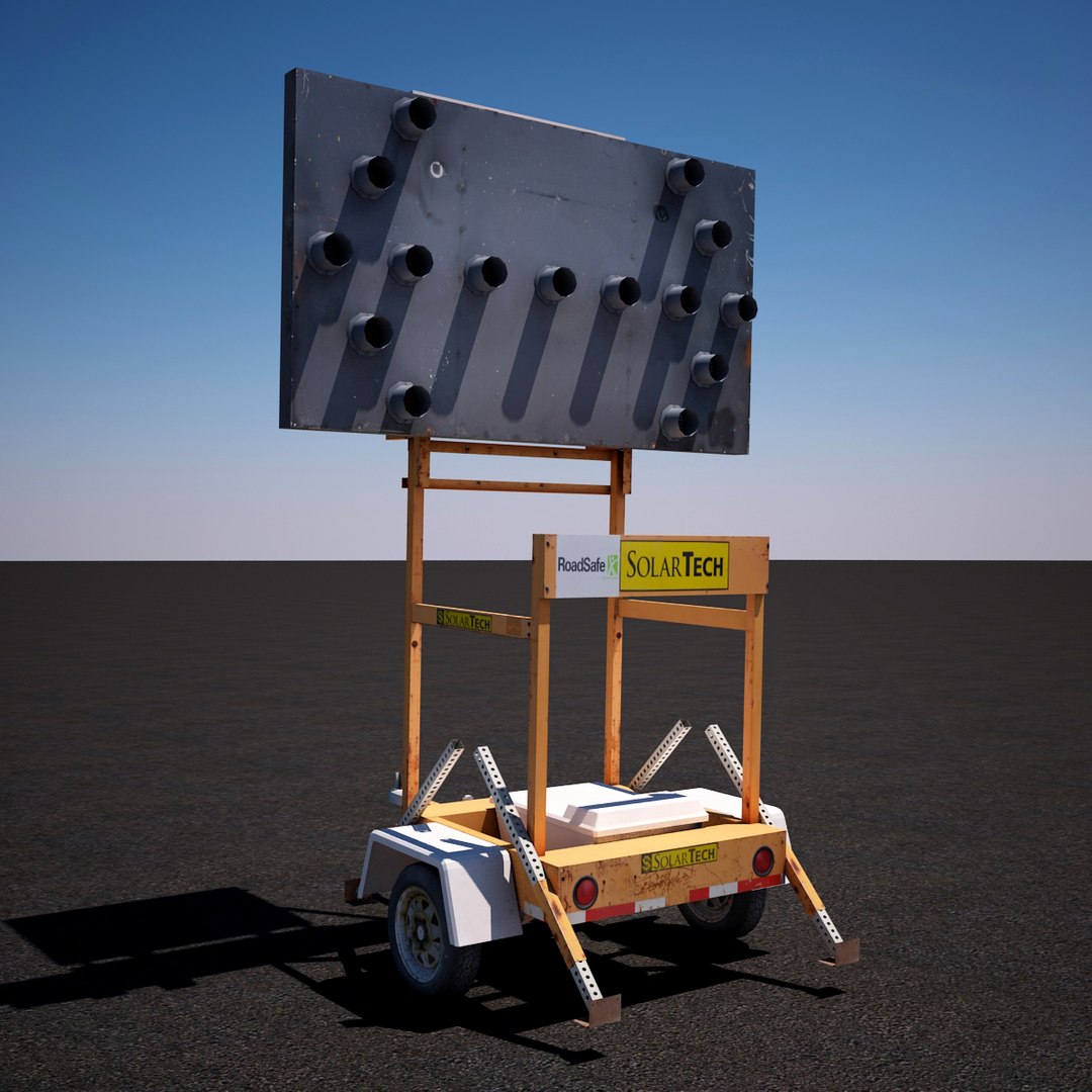 construction sign pack 3d max