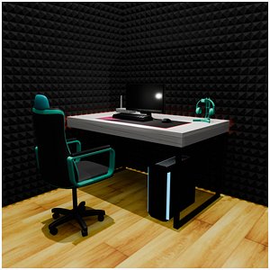 3D model Modern Gaming Workspace