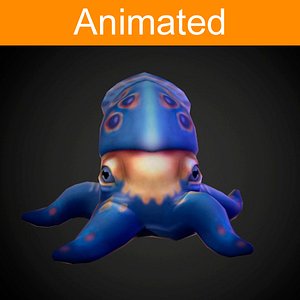 character octopus 3d model
