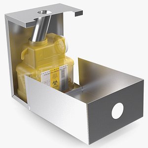 Sharps Disposal Container Filled 3D model
