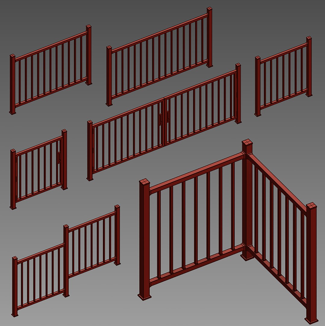 Metal Fence 3D Model - TurboSquid 2153717