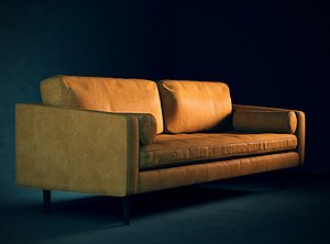 3D mid-century modern sofa
