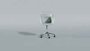 Modern Executive Swivel Office Chair - Mid-Century Style 3D Model 3D model
