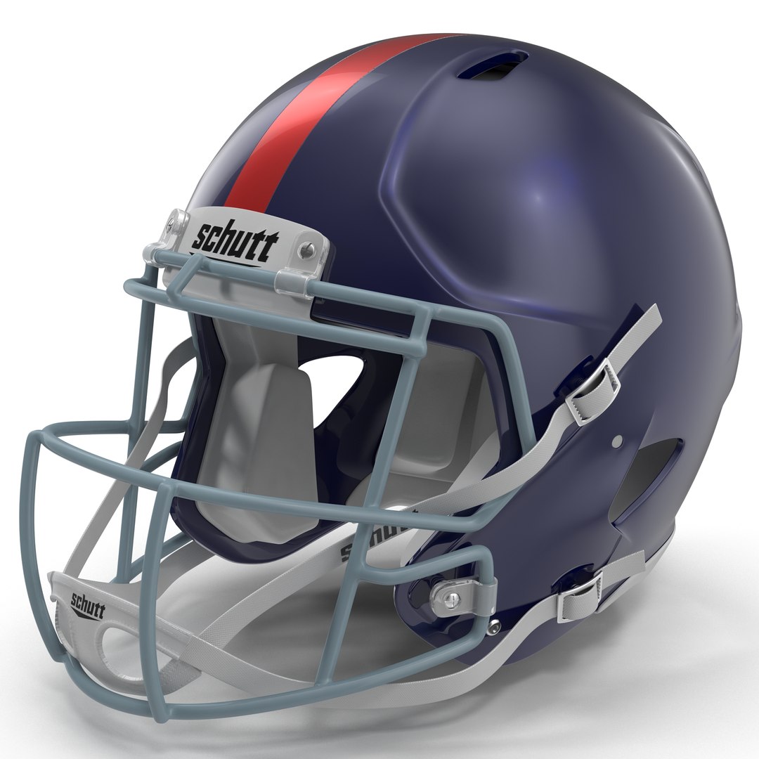Football Helmet 3 Schutt Blue 3D model preview