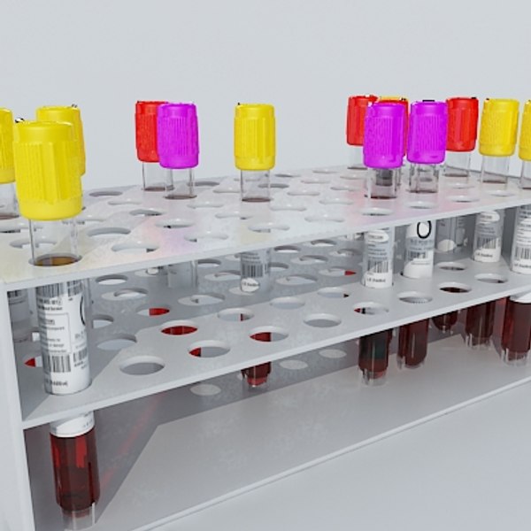 3d blood sample rack model