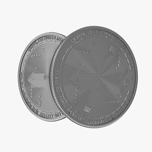 3D Costumizable Cryptocurreny Coin model