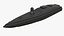 Military Naval Drone Boat Black 3D