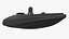 Military Naval Drone Boat Black 3D