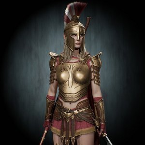 3D model Woman Spartan Warrior