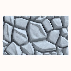 Stone wall 164 3D model
