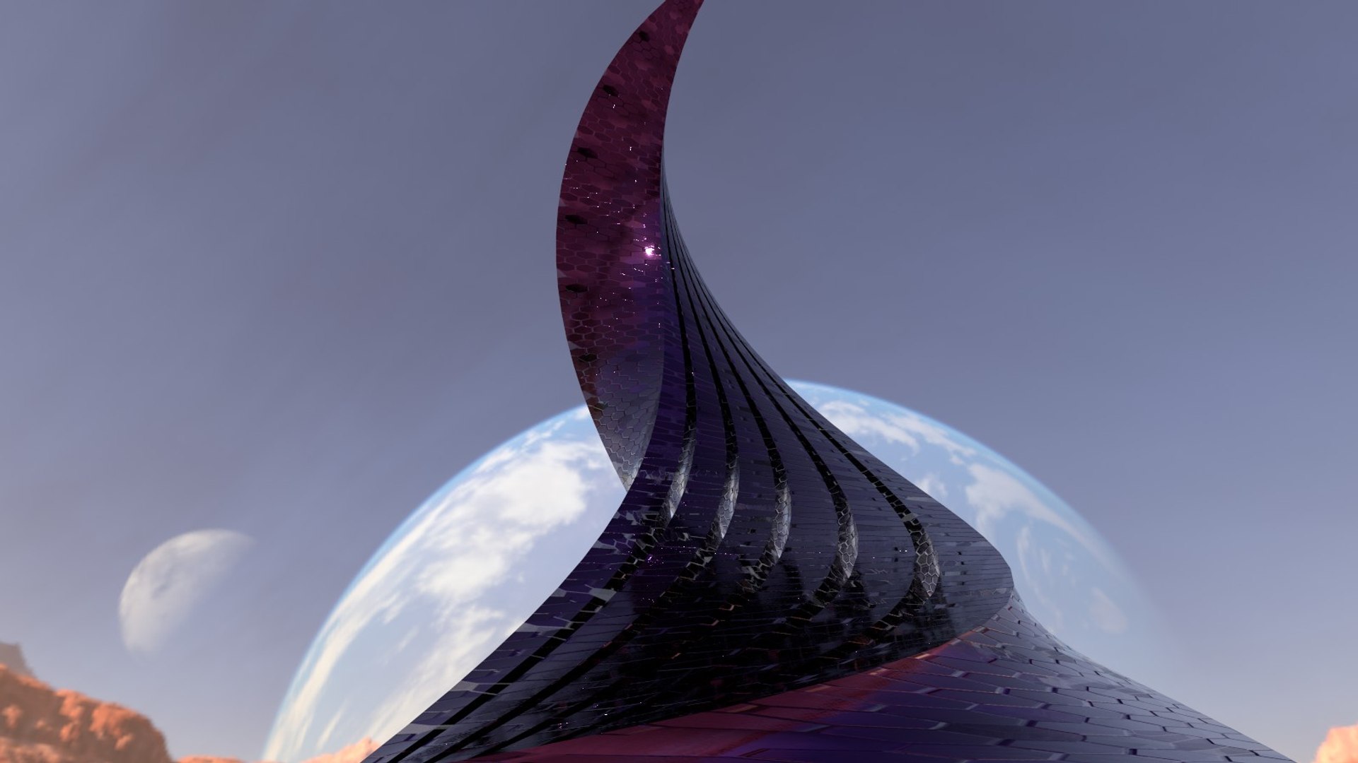 Twisted Layered Tower 3D Model - TurboSquid 1581800