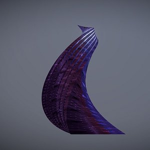 twisted layered tower 3D model