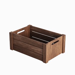 Wooden Crate B 03 3D model