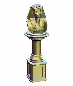 3ds pharaoh half-length column