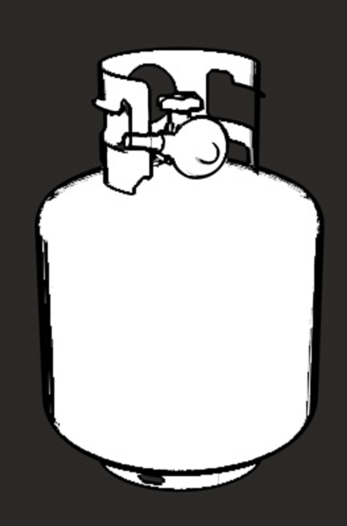 3d Propane Gas Model