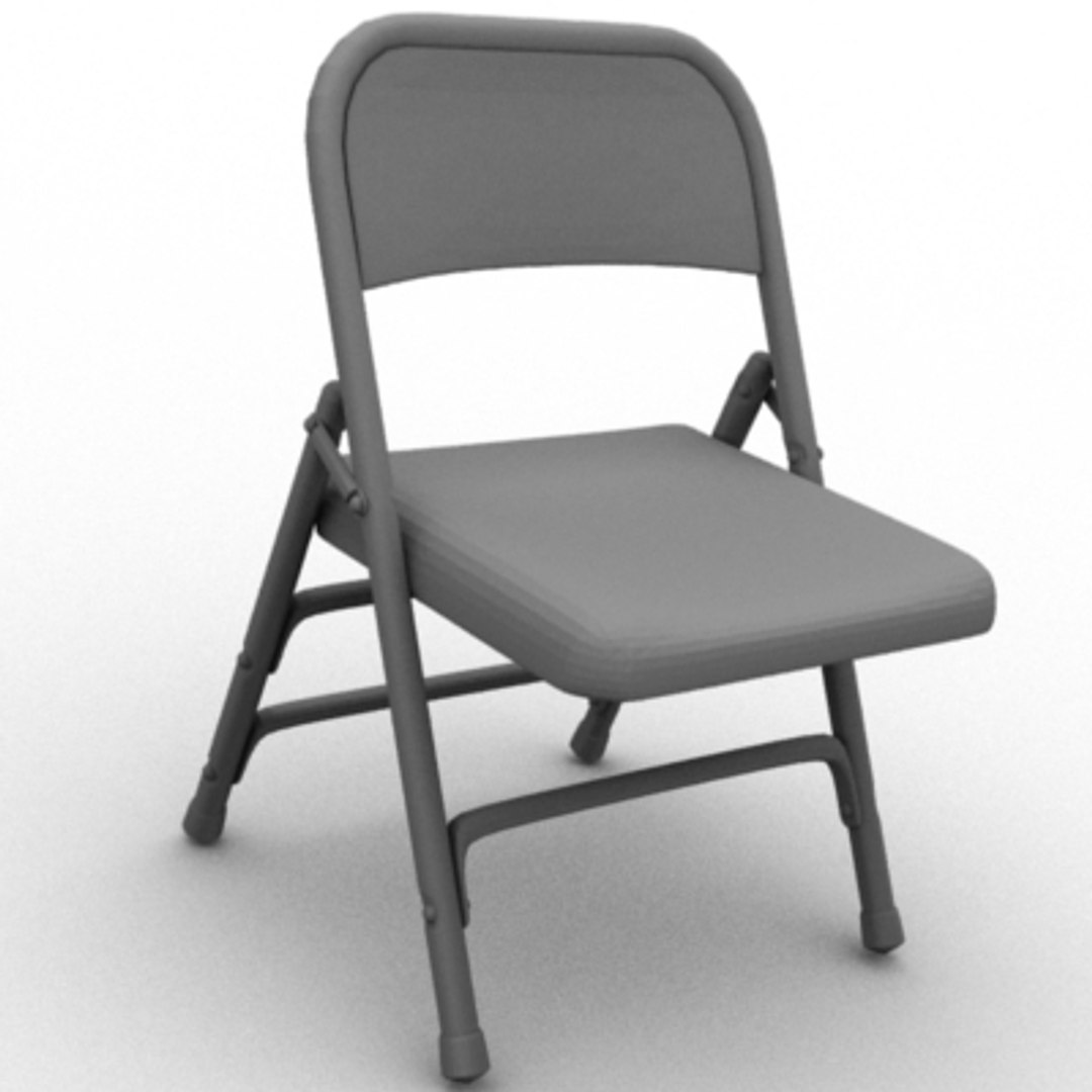 3d Model Metal Folding Chair