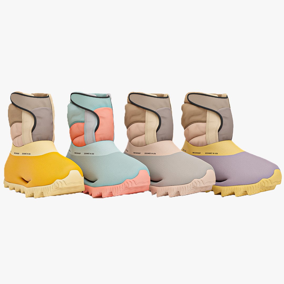 modelo 3d Adidas Yeezy Knit RNR Boot 4 COLORS - TurboSquid 1989186