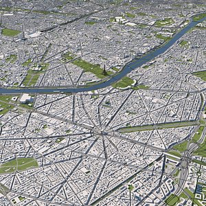 Paris City Model 28x28km