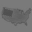 BANDERA Y MAPA DE NEON USA