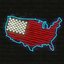 BANDERA Y MAPA DE NEON USA