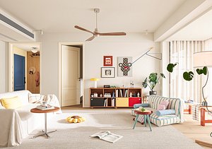 3D model Modern living room