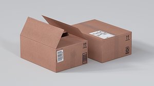 Cardboard Box - Photo Realistic 3D